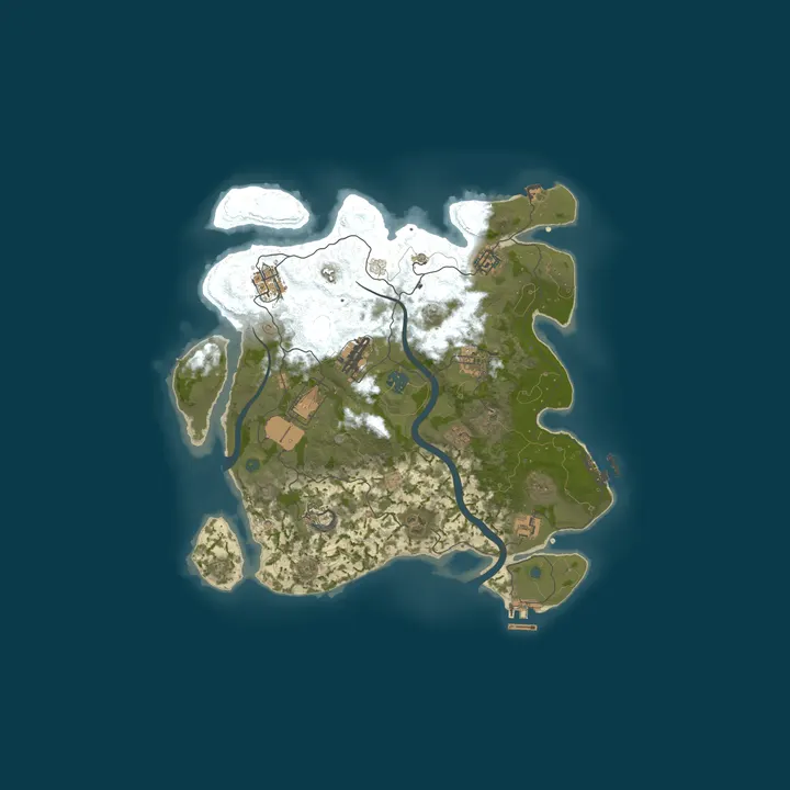 Map of JP　ともすけサーバー 　5x Raidable Bases | Bosses