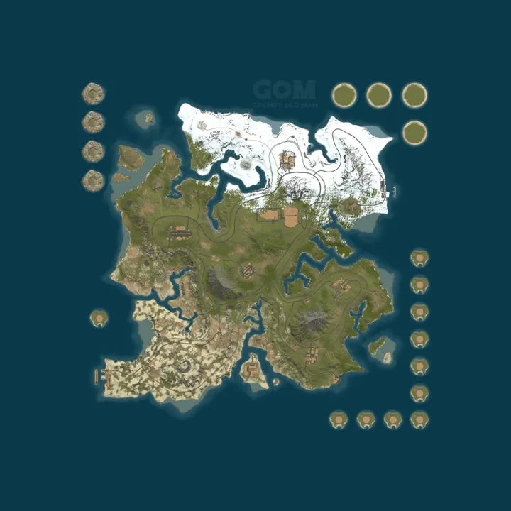 Map of EU GOM 25x Monthly PVE Grumpy Old Man |Kits|Skins|BackPack|Shop