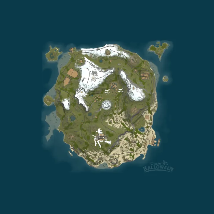 Map of RUSTLAND US | PVPVE | 5X | biweekly w/purge | WIPED 10/22